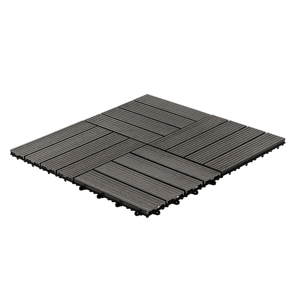Home Deluxe WPC Holzfliesen BAVARO Anthrazit 12 m²