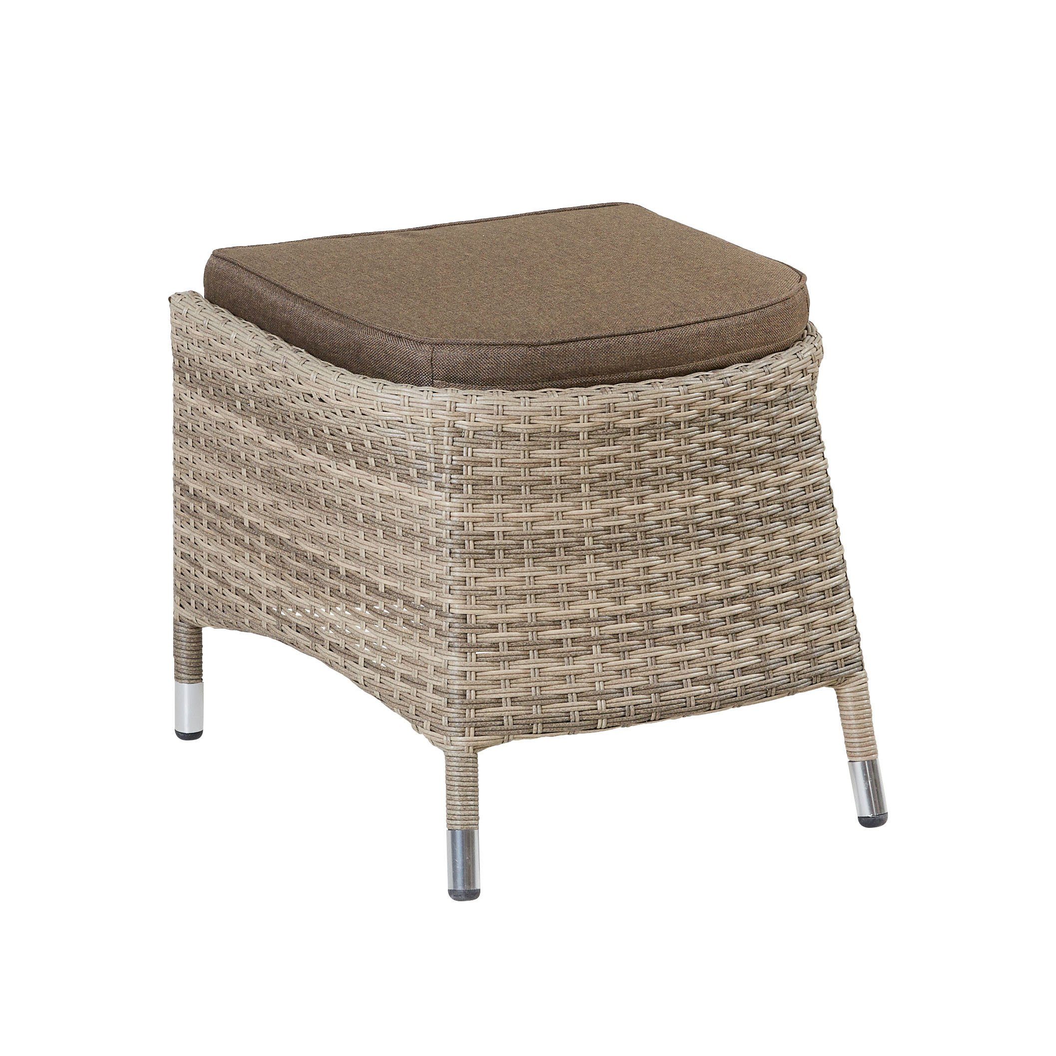 LC Garden Gartenlounge-Hocker LC Garden Turin Dining Hocker Fußbank natur