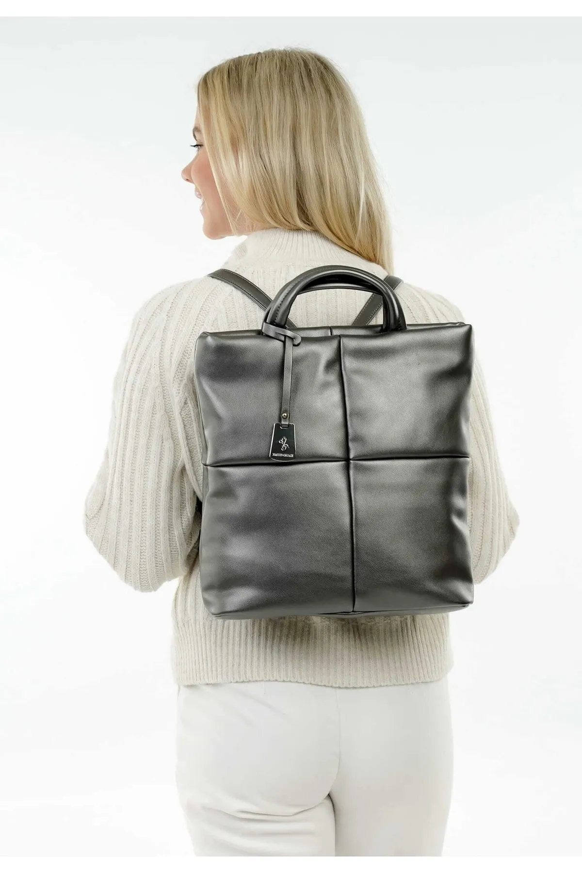 Emily & Noah  Rucksack - Silberfarben - Unifarben