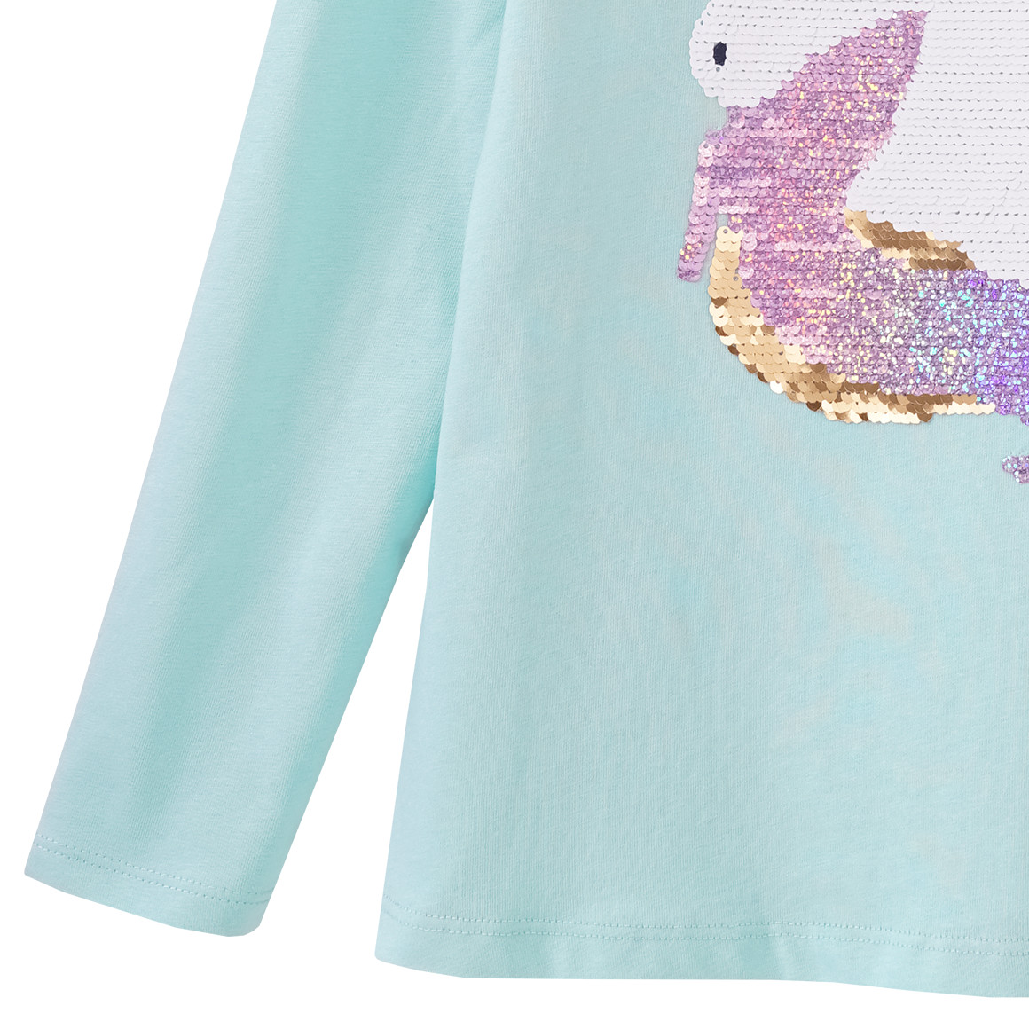 Mädchen Langarmshirt mit Wendepailletten