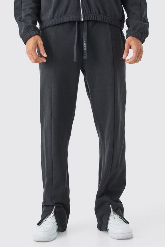 Lockere Jogginghose mit geteiltem Saum