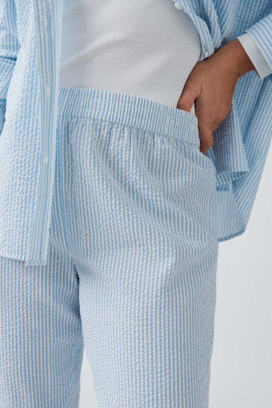Seersucker pyjamas trousers