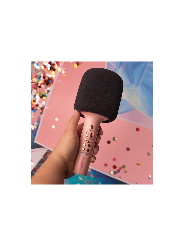 maXlife Maxlife Bluetooth-Mikrofon mit Lautsprecher MXBM-600 Pink in Rosa günstig kaufen onesize