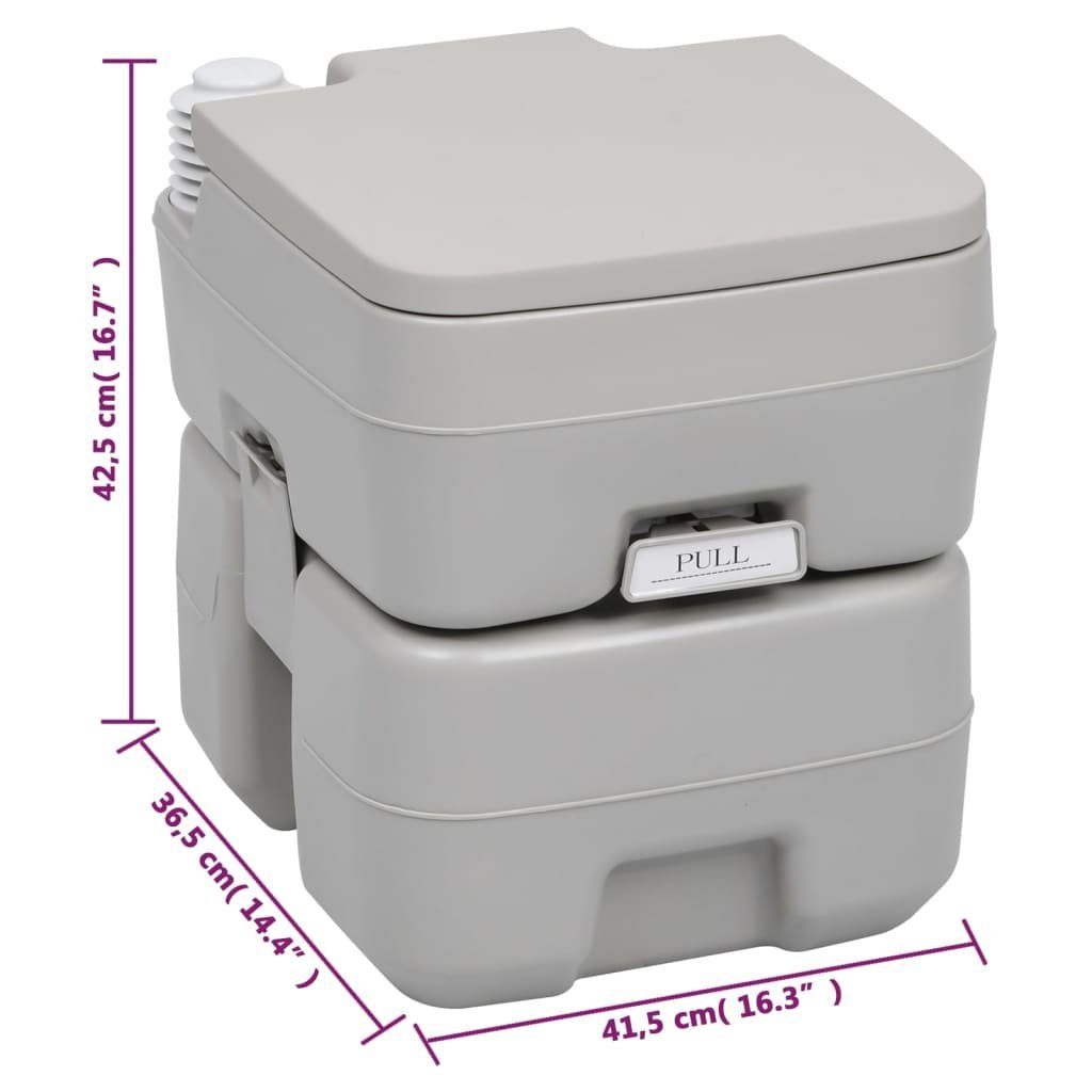 vidaXL Campingtoilette Tragbare Campingtoilette mit Waschbecken