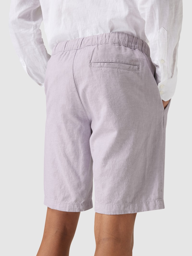 Shorts mit elastischem Bund in hellgrau