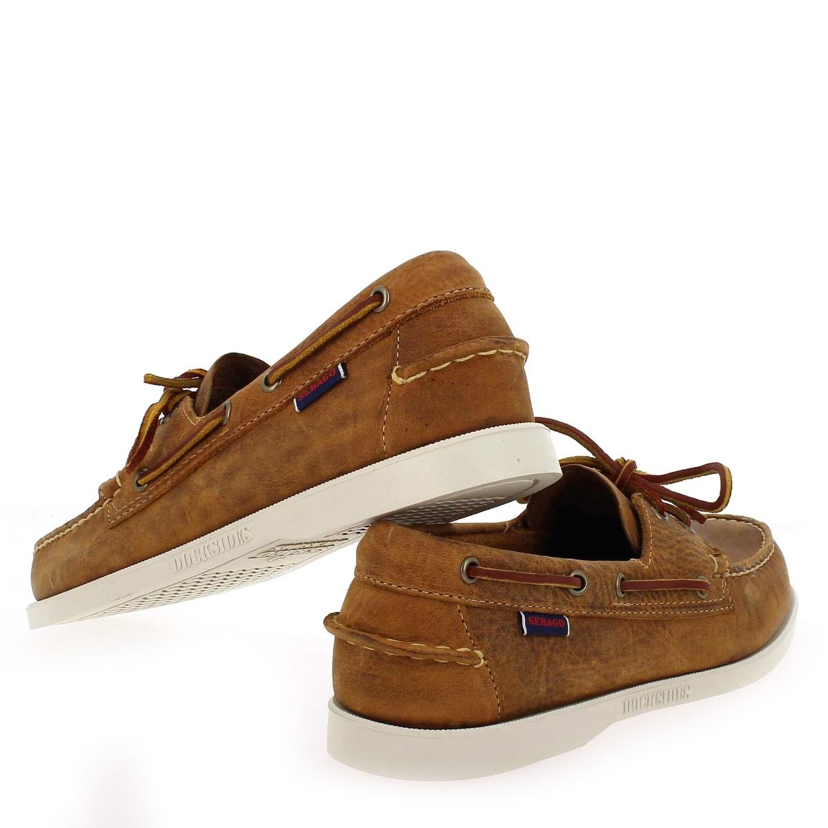 Sebago  DOCKSIDE PORTLAND CRAZY H - Cognac