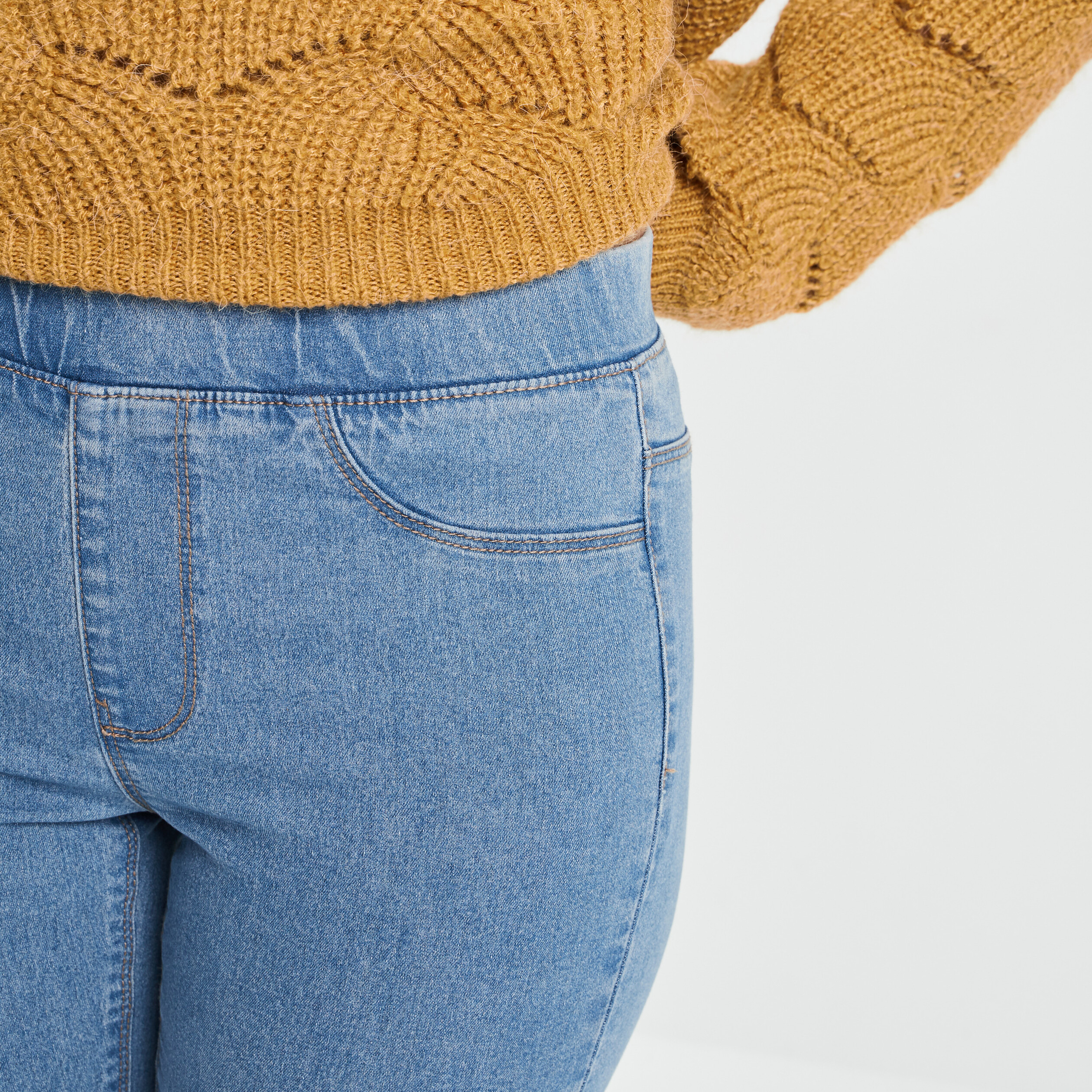 Jegging taille standard denim stone femme | La Halle