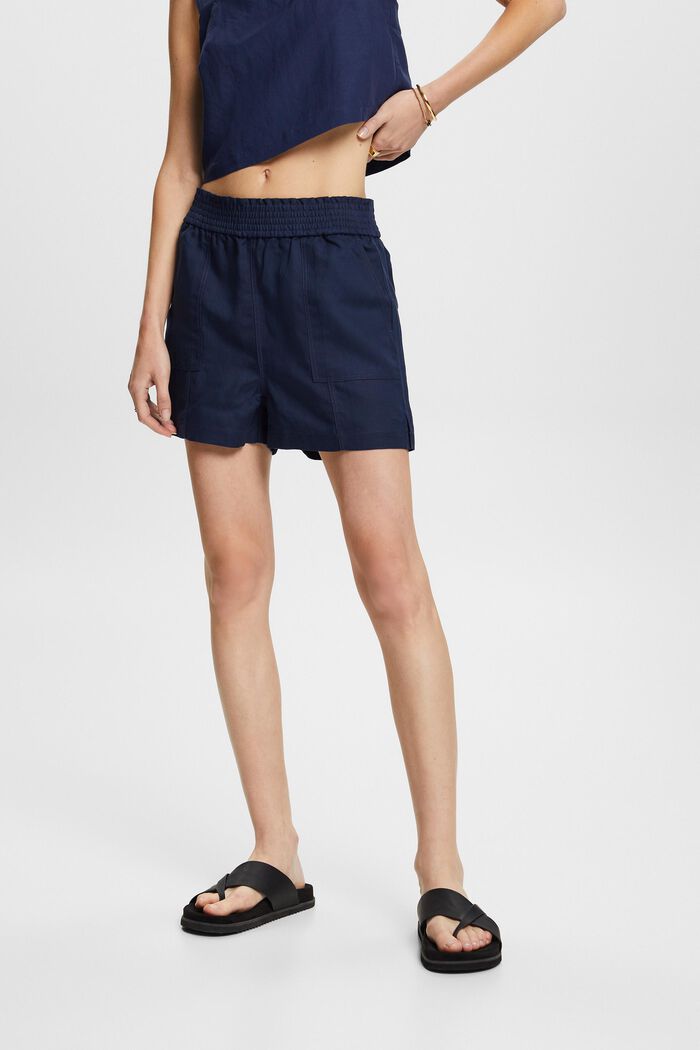 Pull-on-Shorts, Leinenmix