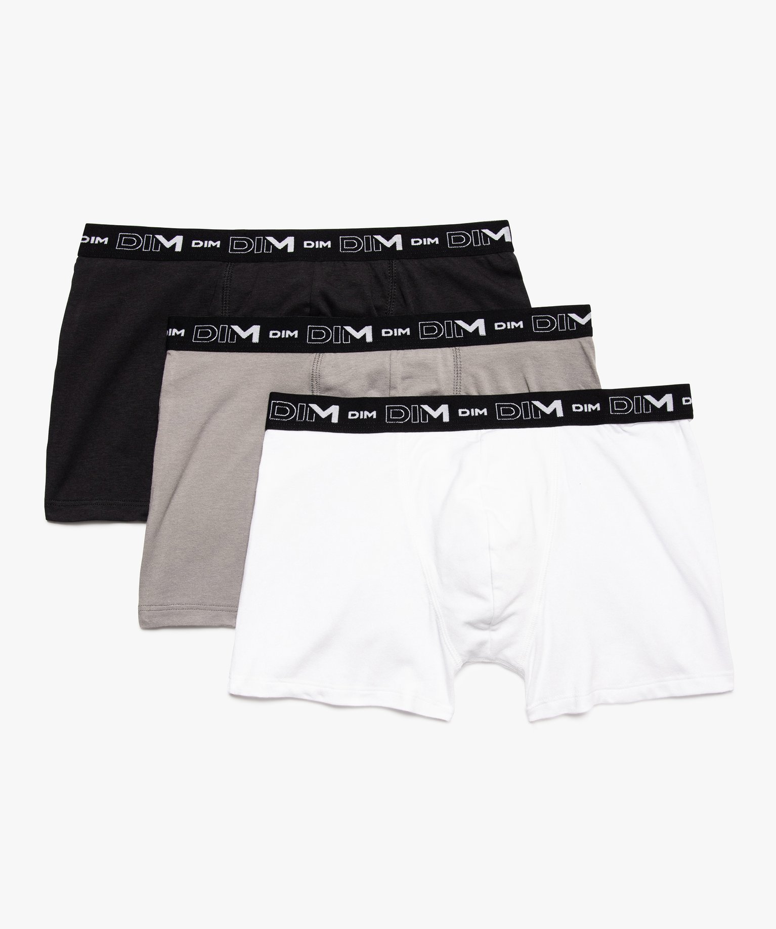 Boxer homme en coton stretch - Dim (lot de 3) noir | GEMO