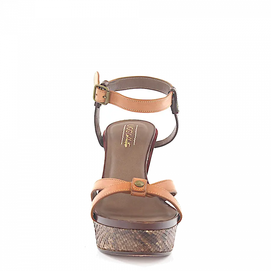 UGG - Sandalen Pythonleder braun - grau