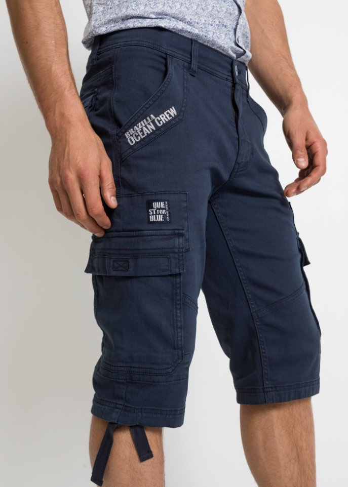 Long-Bermuda mit Cargotaschen, Regular Fit