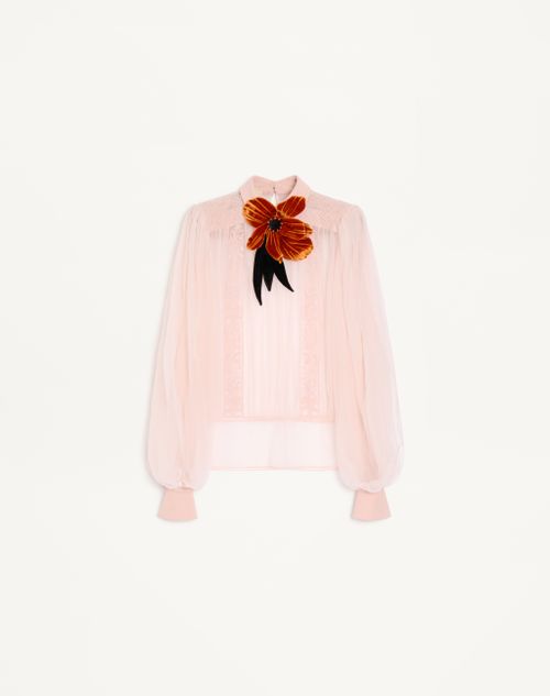 Broderet organza top