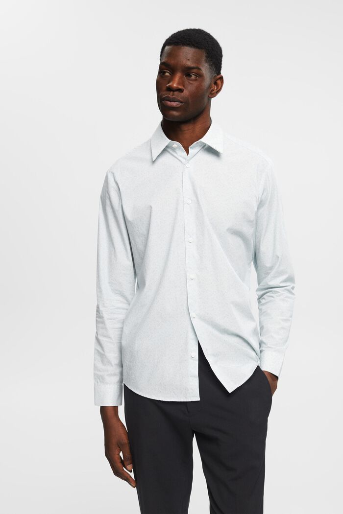 Slim-Fit-Hemd aus Baumwolle mit Muster