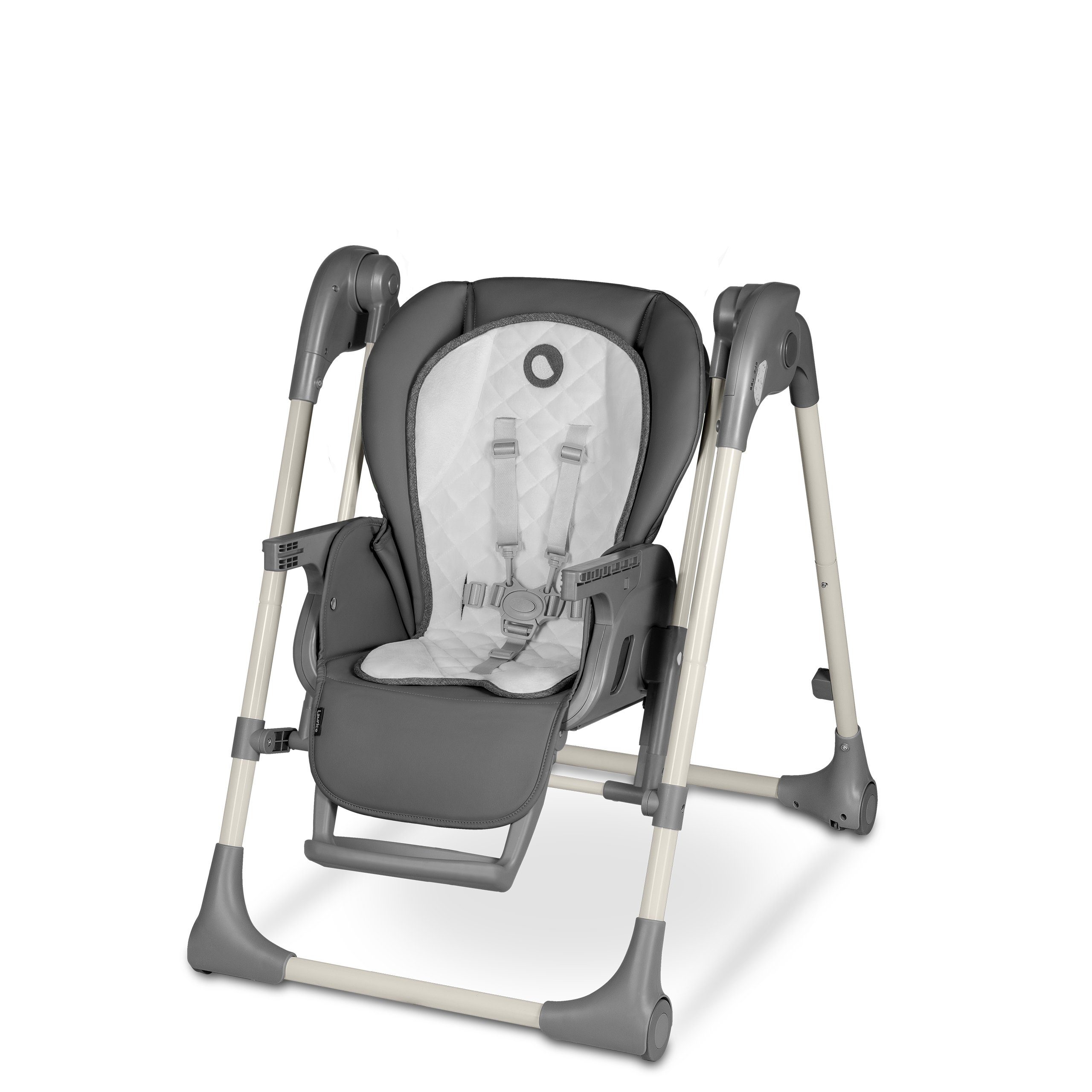 lionelo Hochstuhl LO-LAURICE, 2in1: Fütterungsstuhl und Schaukelstuhl, Automatische Bewegungserkennung, Ergonomischer Sitz und Rückenlehne
