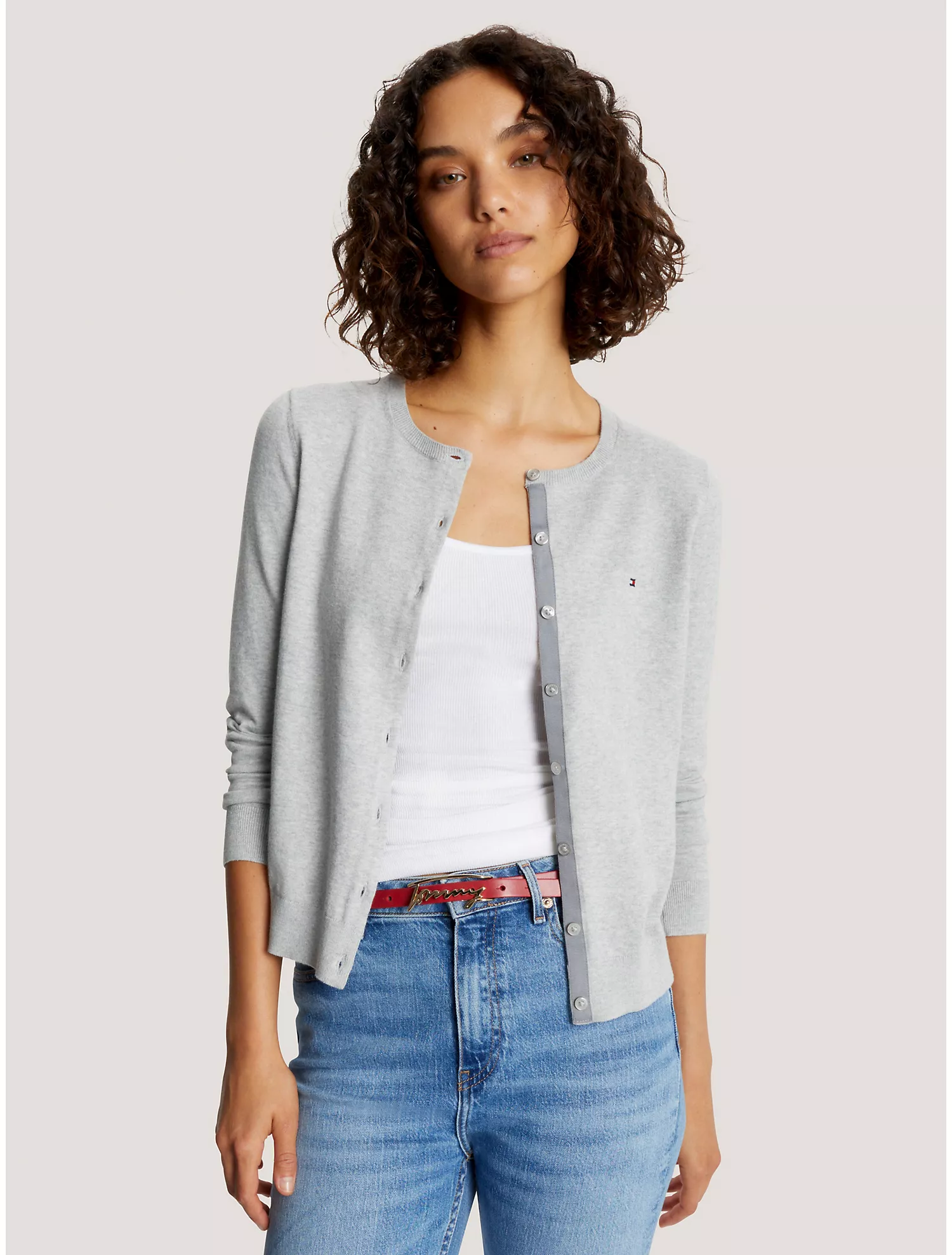 Solid Button-Up Cardigan
