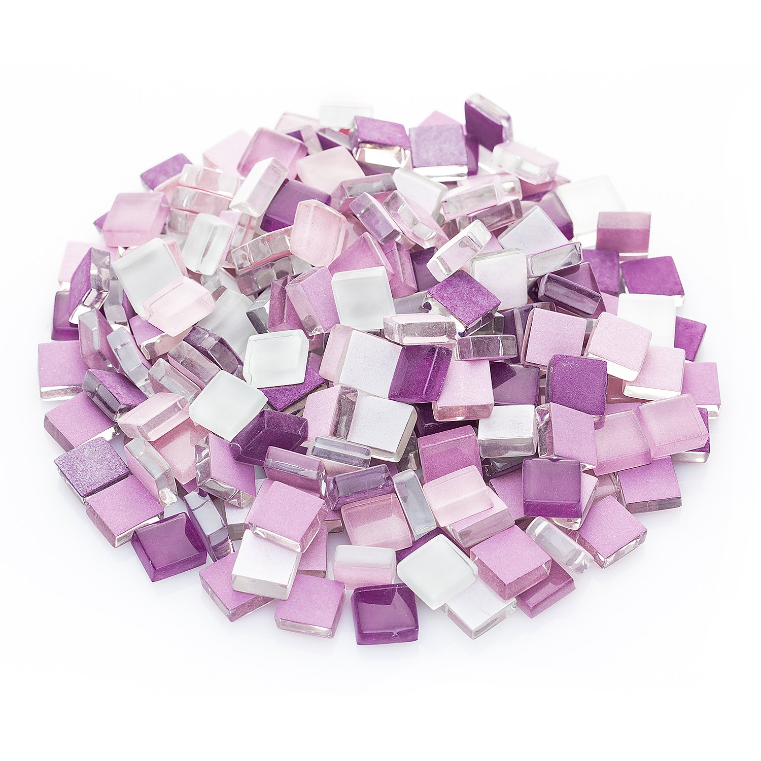 Softglas-Mosaik, lila-mix, 10 x 10 mm, 200 g