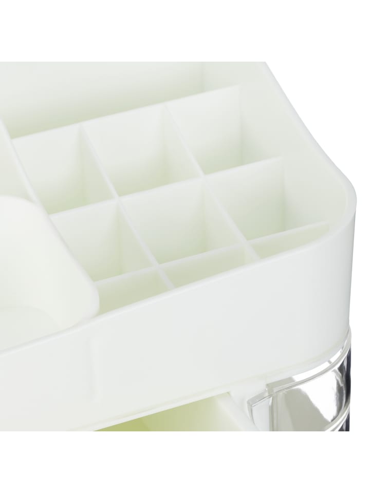 relaxdays Make Up Organizer in Weiß - (B)26 x (H)21,5 x (T)21 cm günstig kaufen onesize