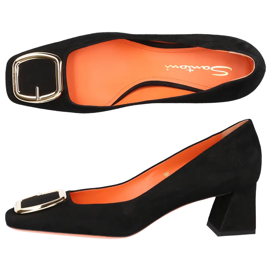 Santoni - Pumps 70109 Veloursleder - schwarz