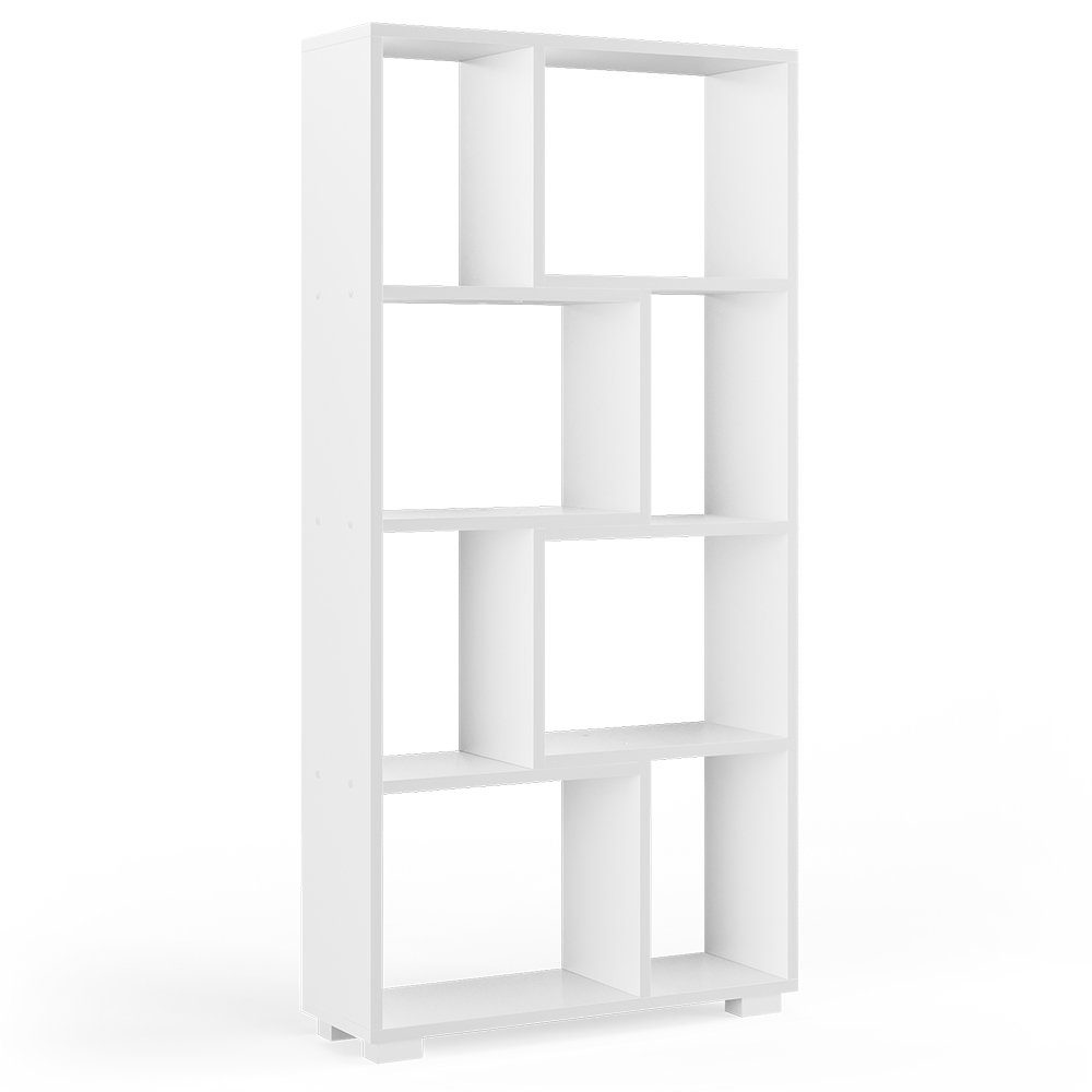Vicco Raumteiler Bücherregal Standregal DOMUS 8 Fächer Weiß