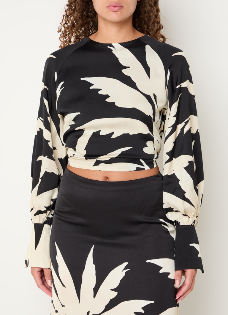 Μπλουζάκι με γραβάτα Fabienne Chapot Paloma Leaf Print
