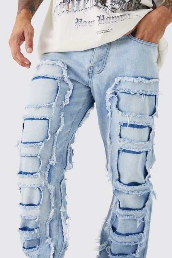 Gerade zerrissene Jeans