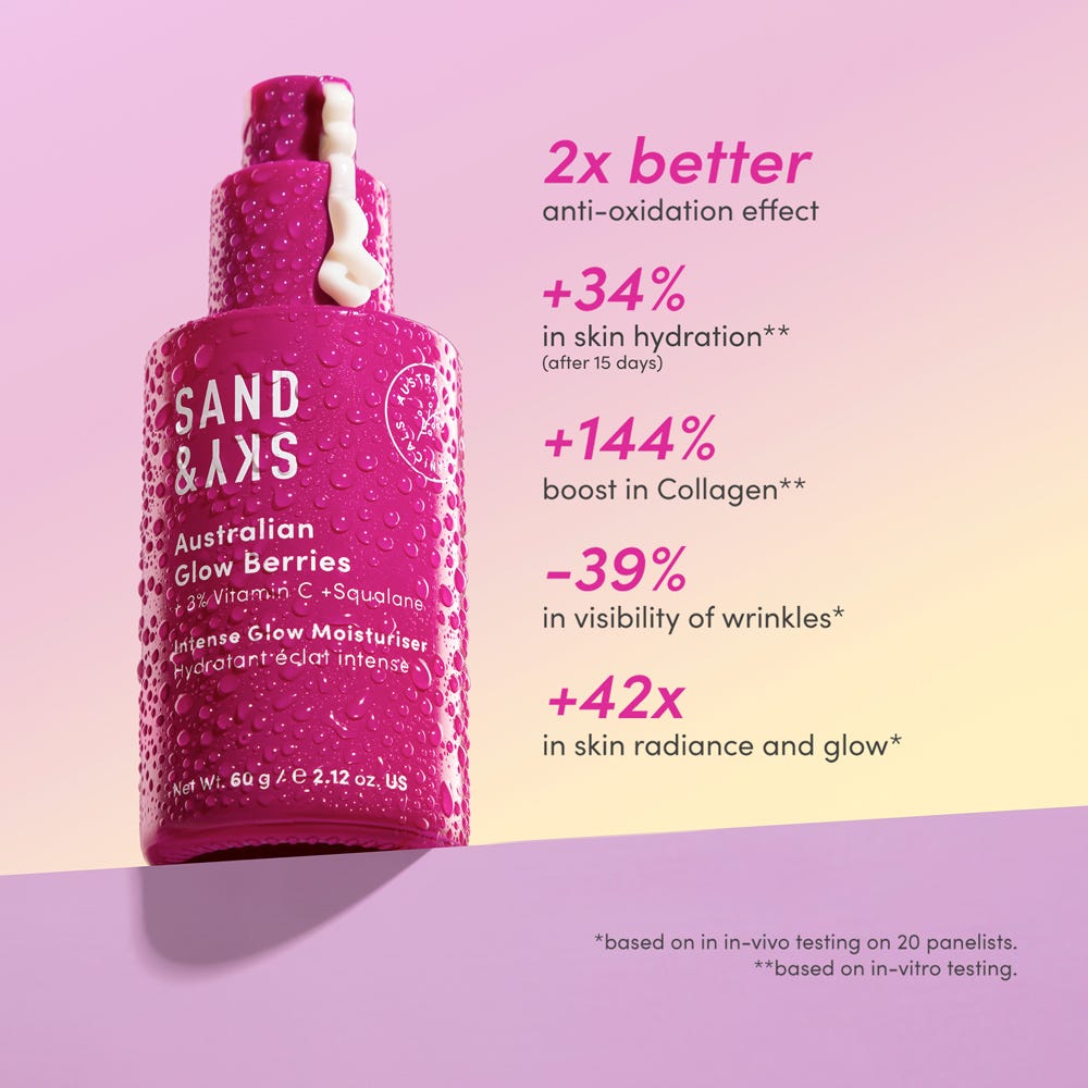 Sand & Sky Glow Berries Intense Glow Moisturiser 60 g