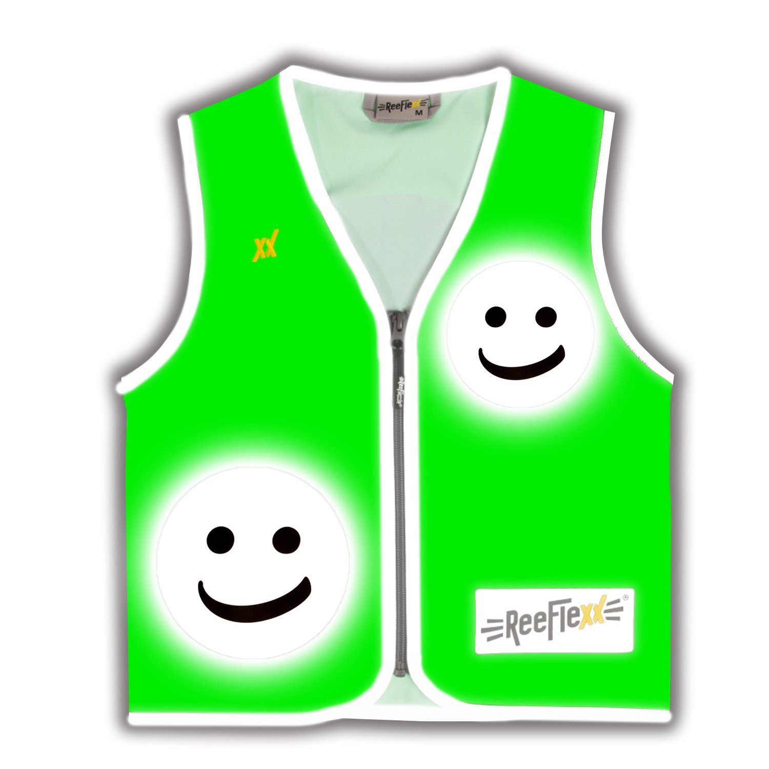 ReeFlexx Warnweste Solid Green Smiley - Kinderwarnweste