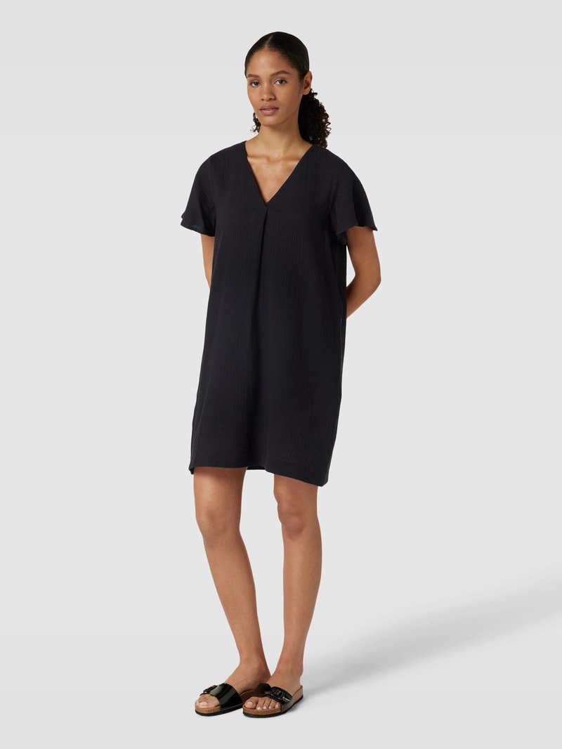 Minikleid mit Strukturmuster Modell 'NATALI' in schwarz