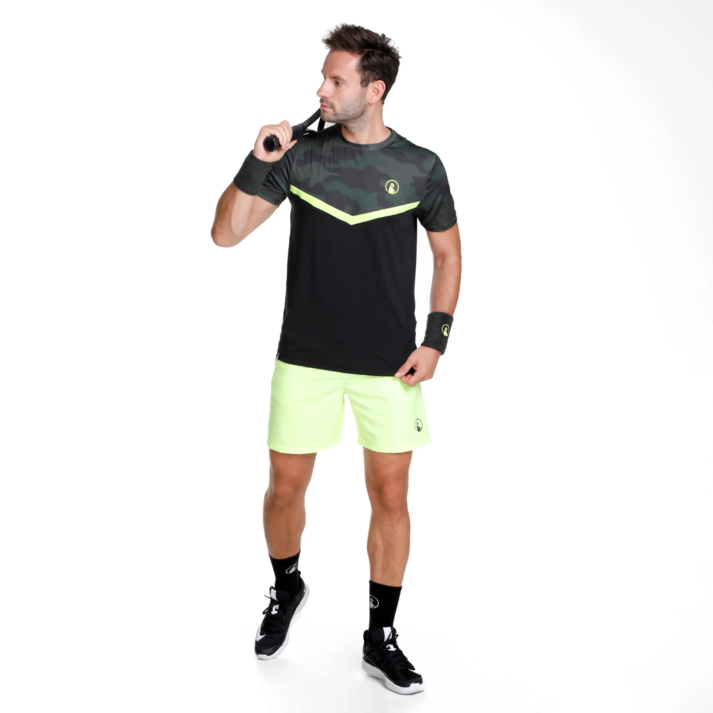 Smash Shorts Herren - Neongelb, Schwarz