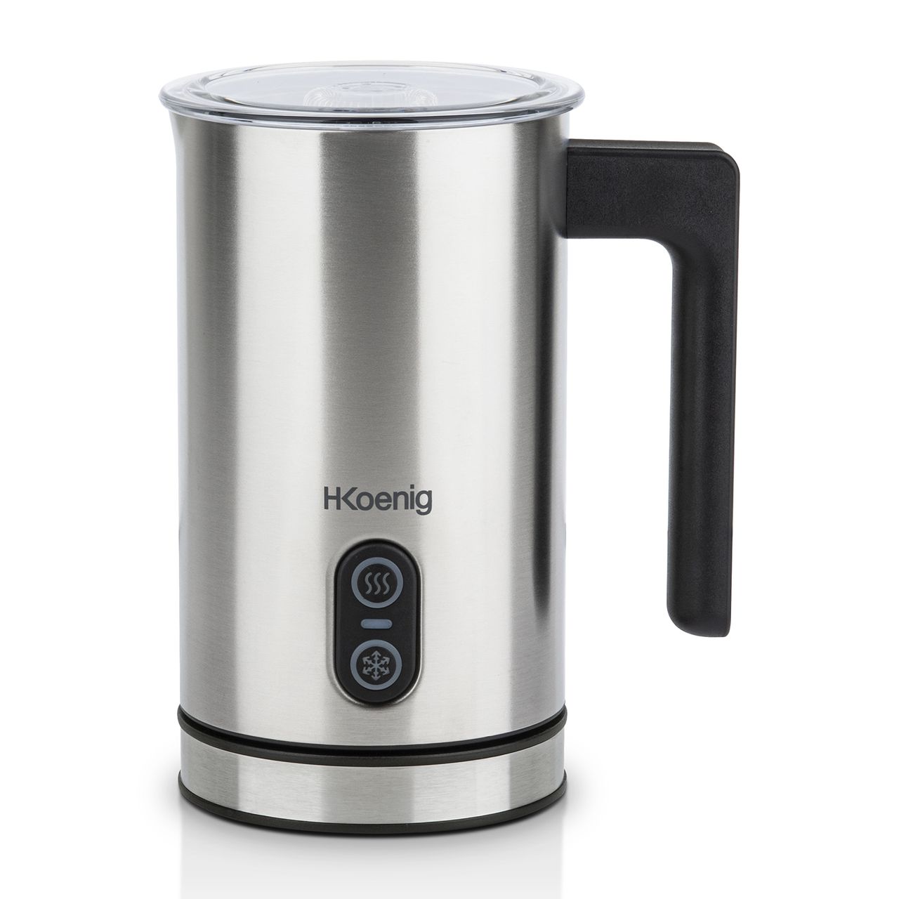 H.Koenig Elektrischer Milchaufschäumer MLK8 - Edelstahl - 0,24L -cremiger Kalt- oder Heißschaum - Antihaftbeschichtung - automatische Abschaltung - ideal für Kaffee, heiße Schokolade, Cappuccino, Milch