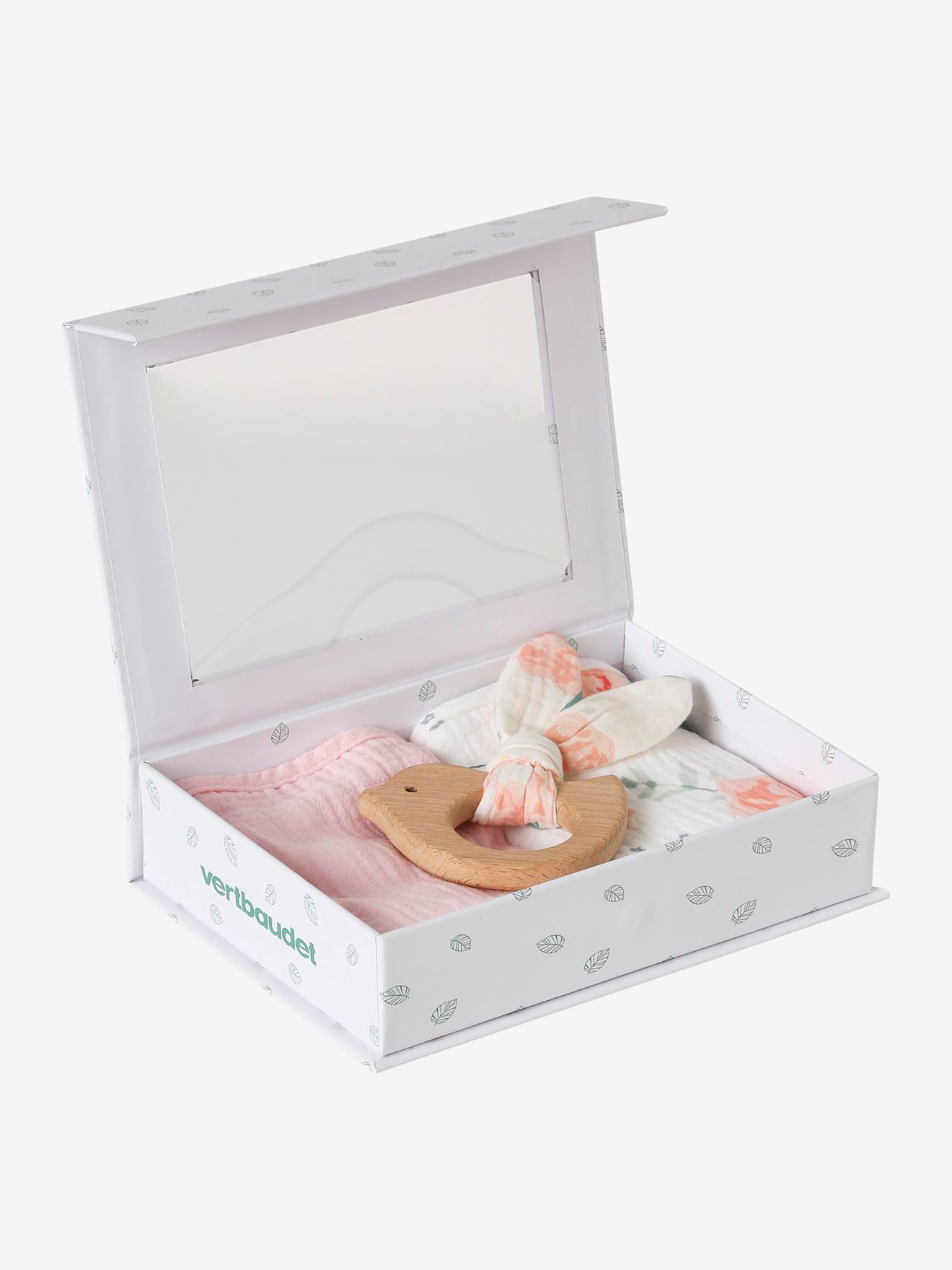 Vertbaudet Baby Geschenk-Set zur Geburt, personalisierbar Oeko-Tex - braun