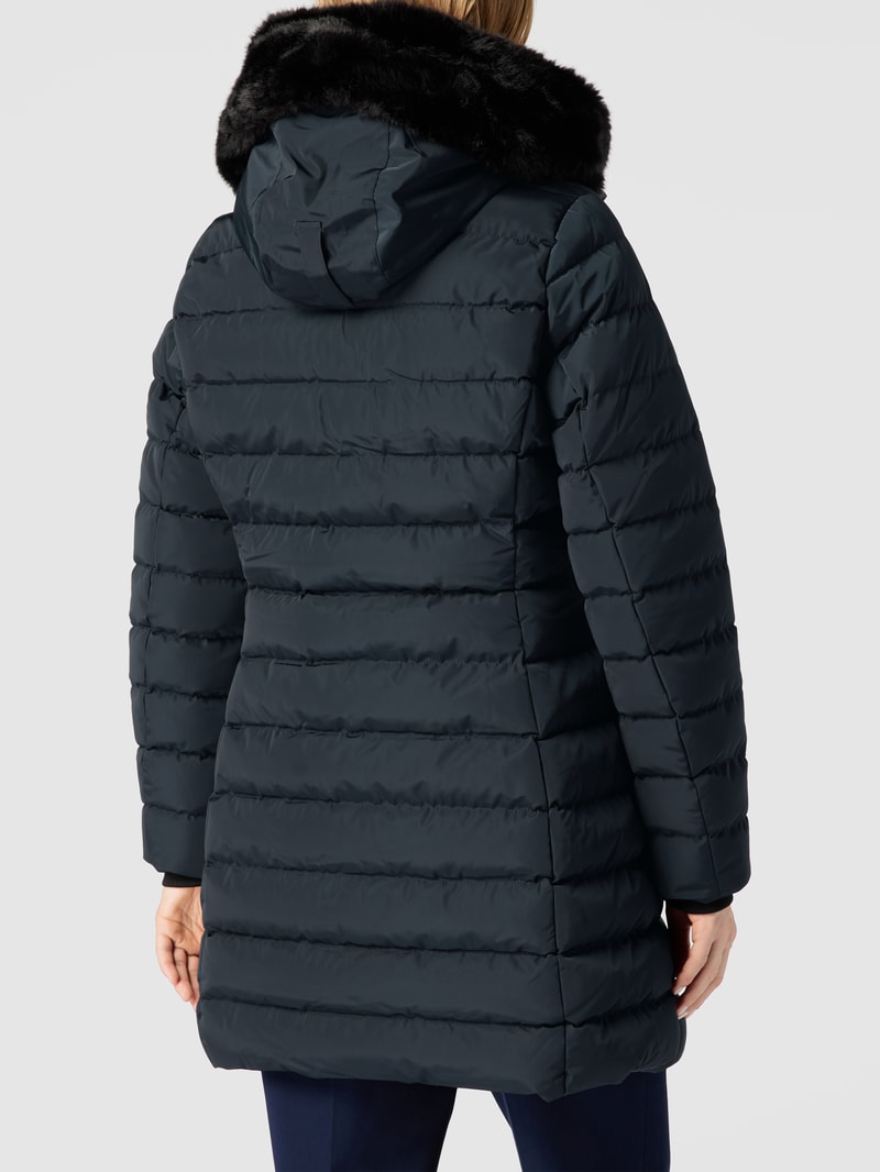 Funktionsjacke mit abnehmbarer Kapuze Modell 'Santorin Long' in marineblau