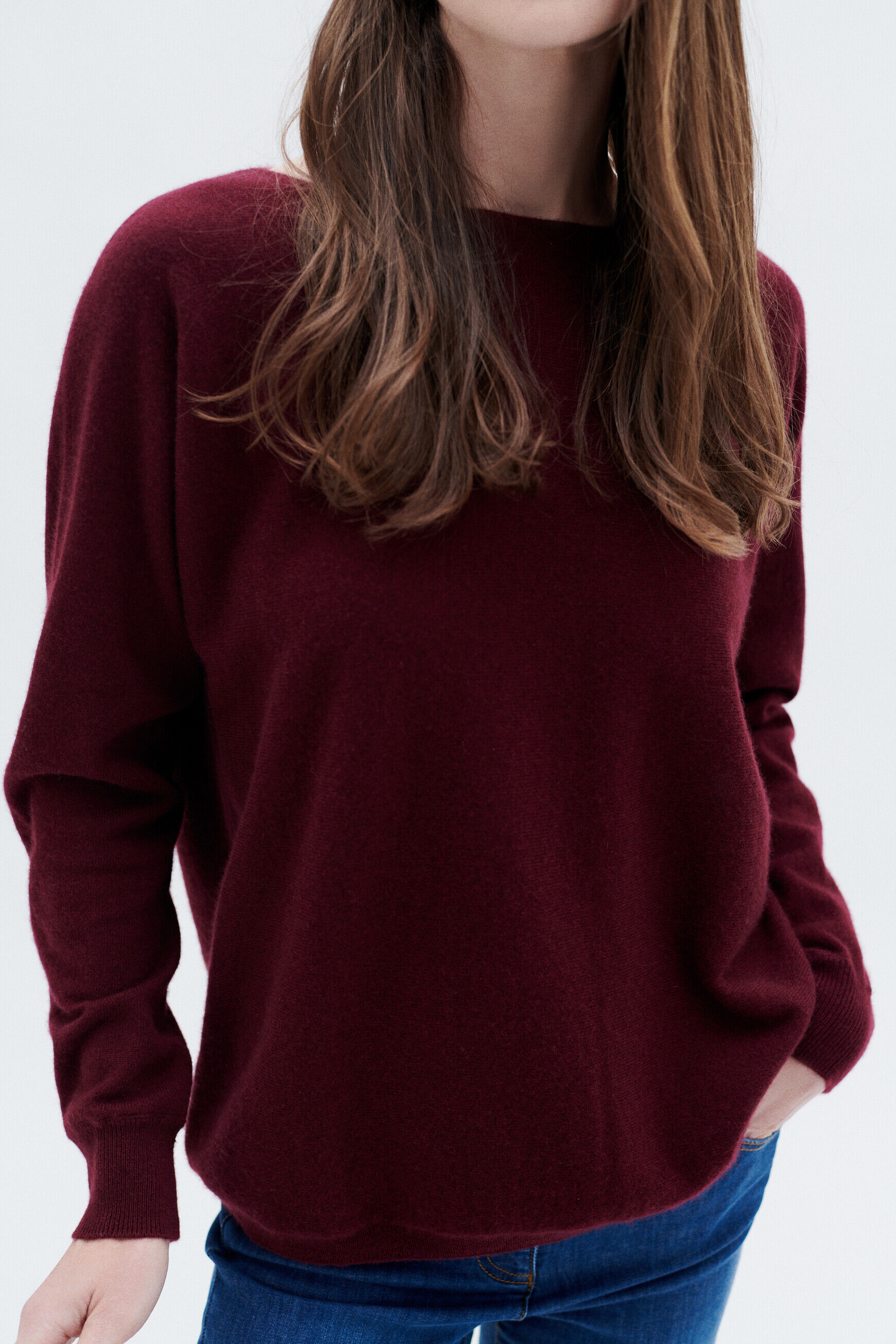 Pull mamelie bordeaux femme