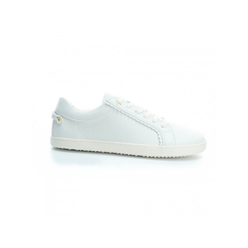 Shapen Feelin Chic White Leather Barfuß-Halbschuhe
