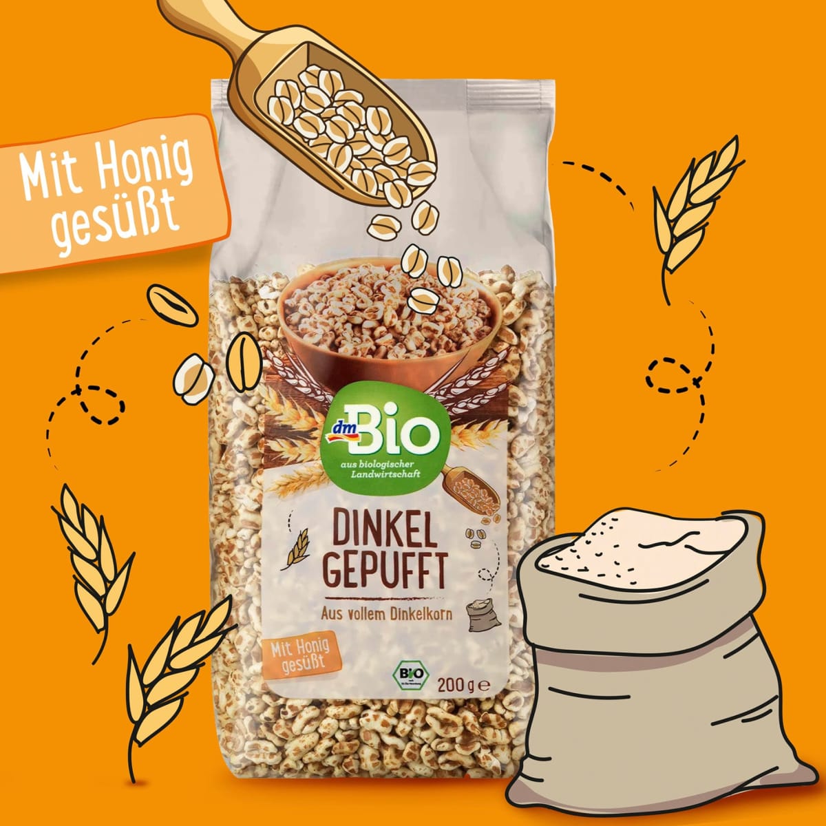 Dinkel, gepufft, 200 g