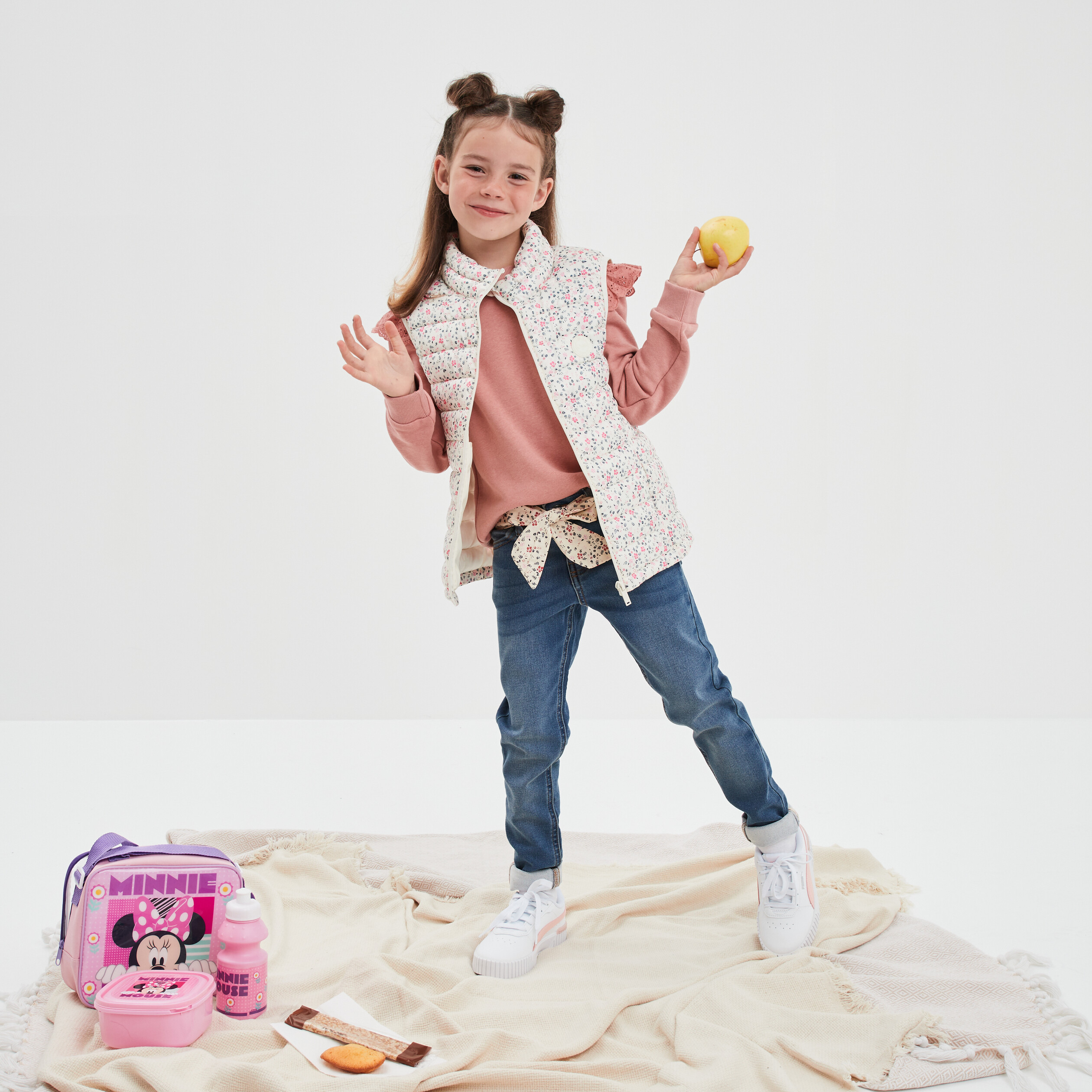Doudoune sans manches col montant Creeks beige fille | La Halle