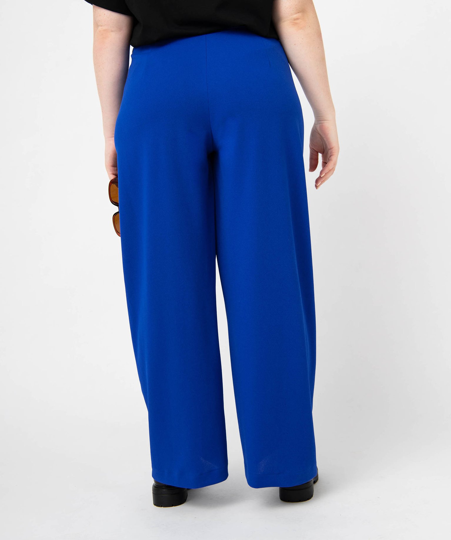 Pantalon large femme grande taille bleu | GEMO