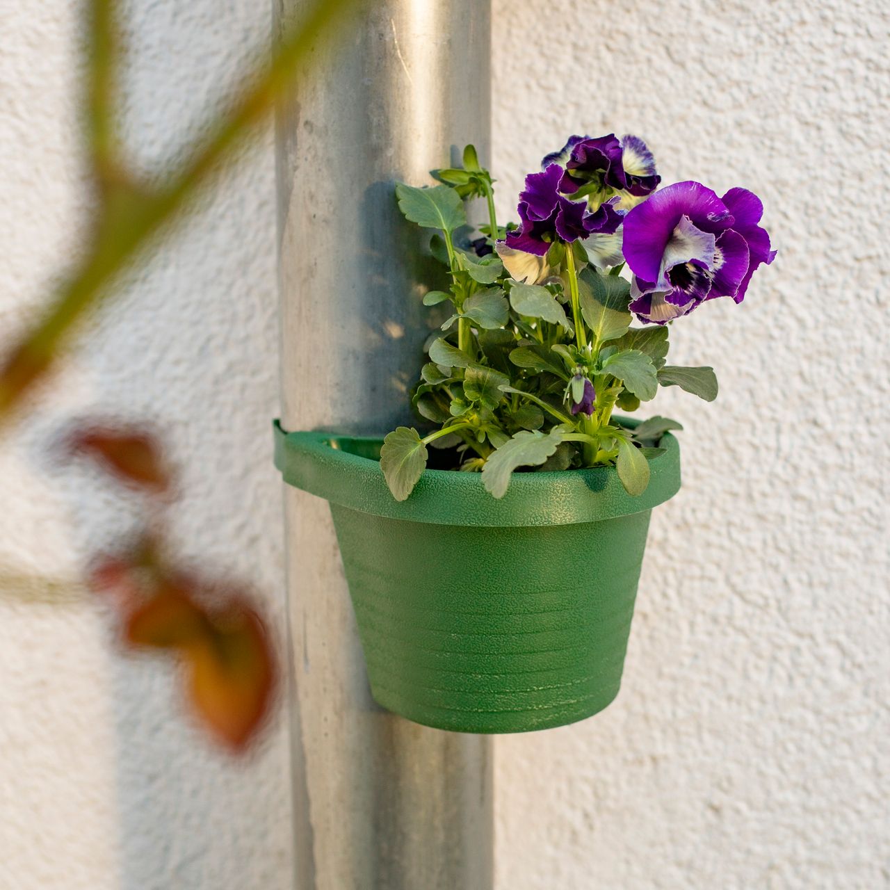 UPP Fallrohr-Blumentopf grün / Pflanztopf / Regenrohrgefäß / Kübel