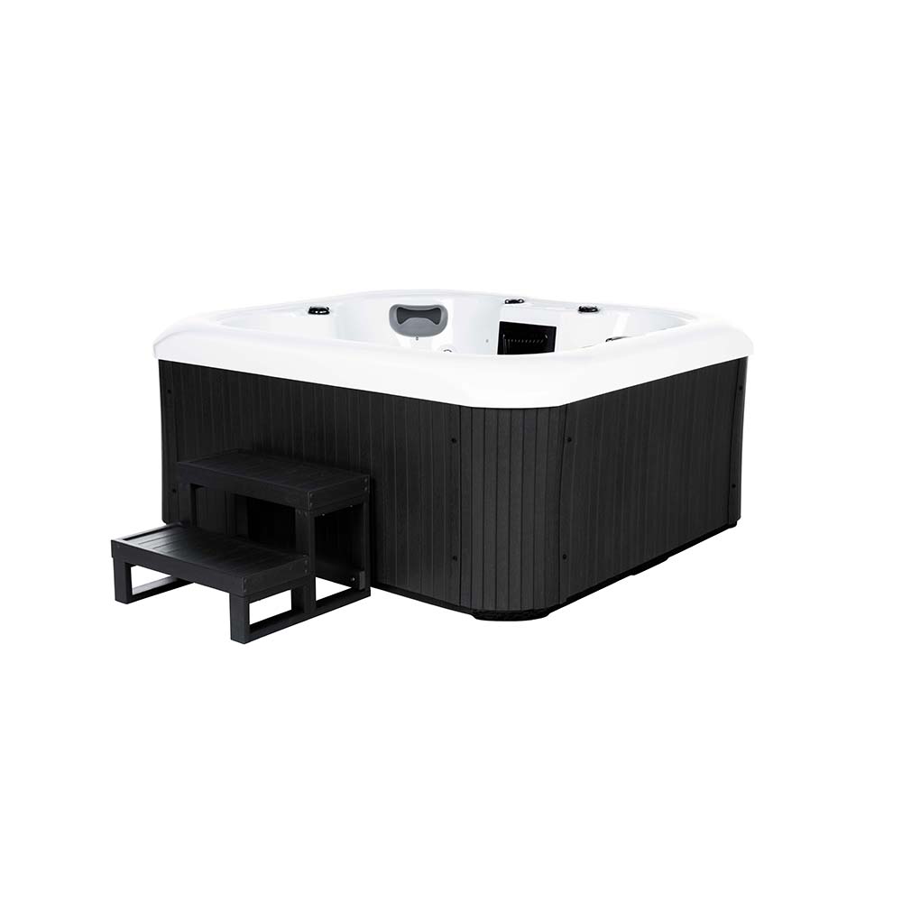 Home Deluxe Outdoor Whirlpool SEA STAR - mit Treppe und Thermoabdeckung