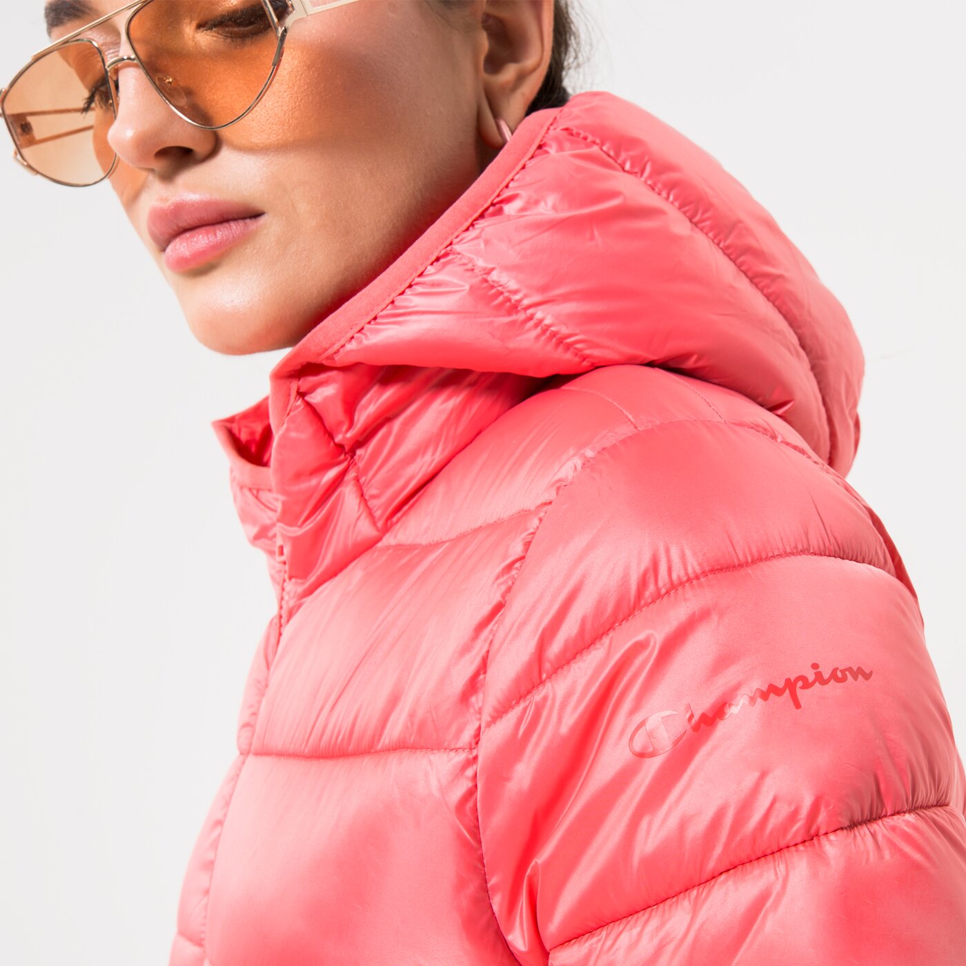 CHAMPION JACKE WINTER HOODED POLYFILLED JACKET Rosa