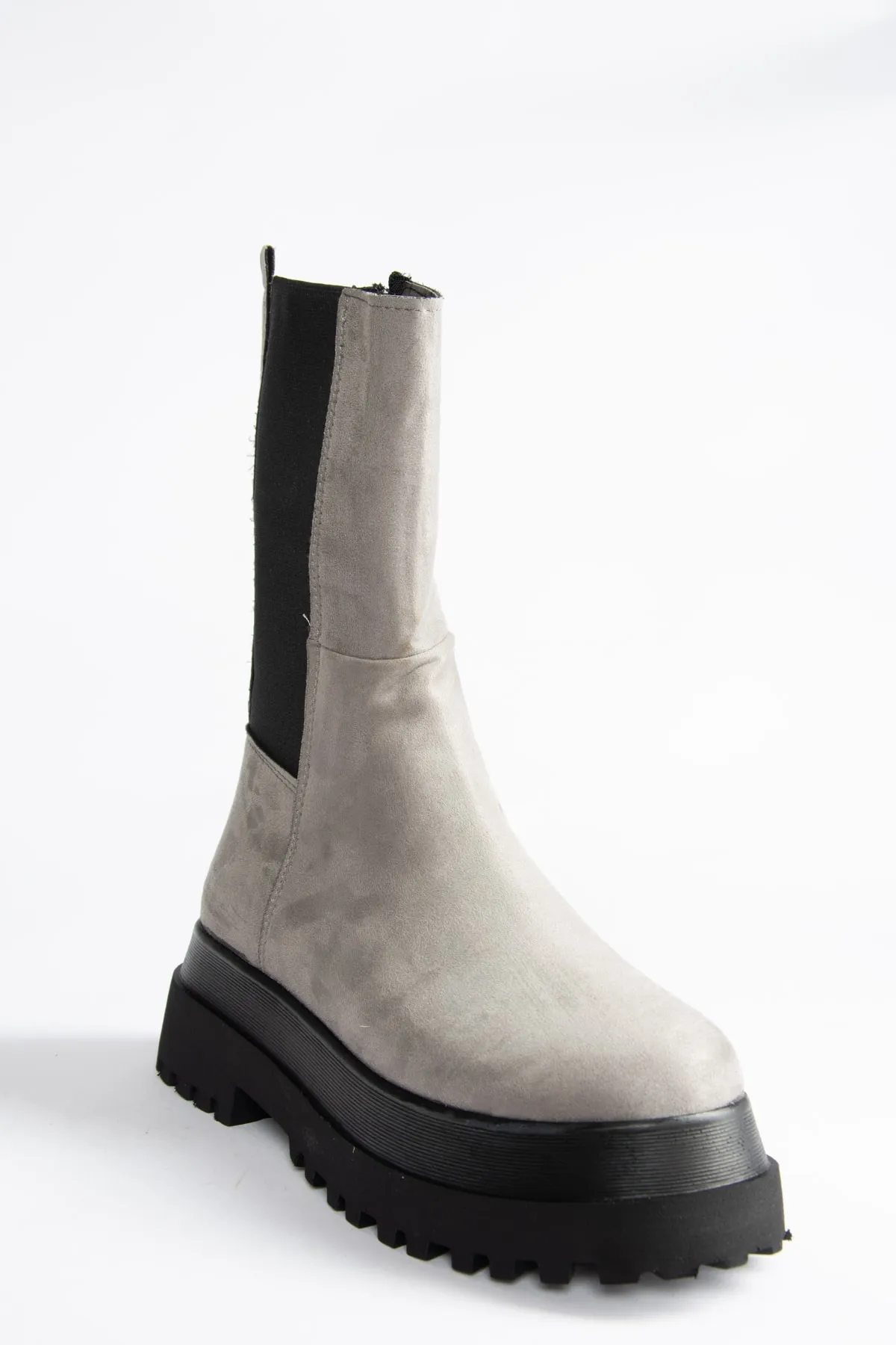 Fox Shoes  Graue Wildlederstiefel für Damen J267063102