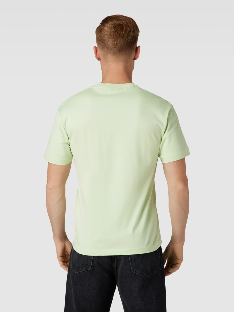T-Shirt mit Label-Print Modell 'HERO' in neon grün