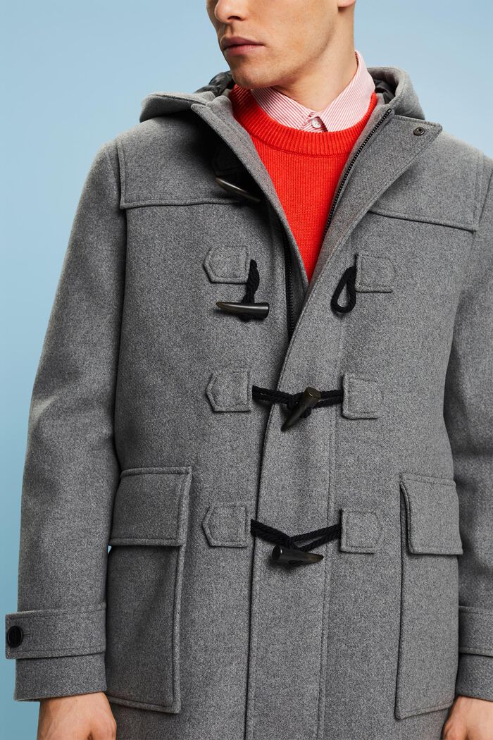 Dufflecoat aus Wollmix