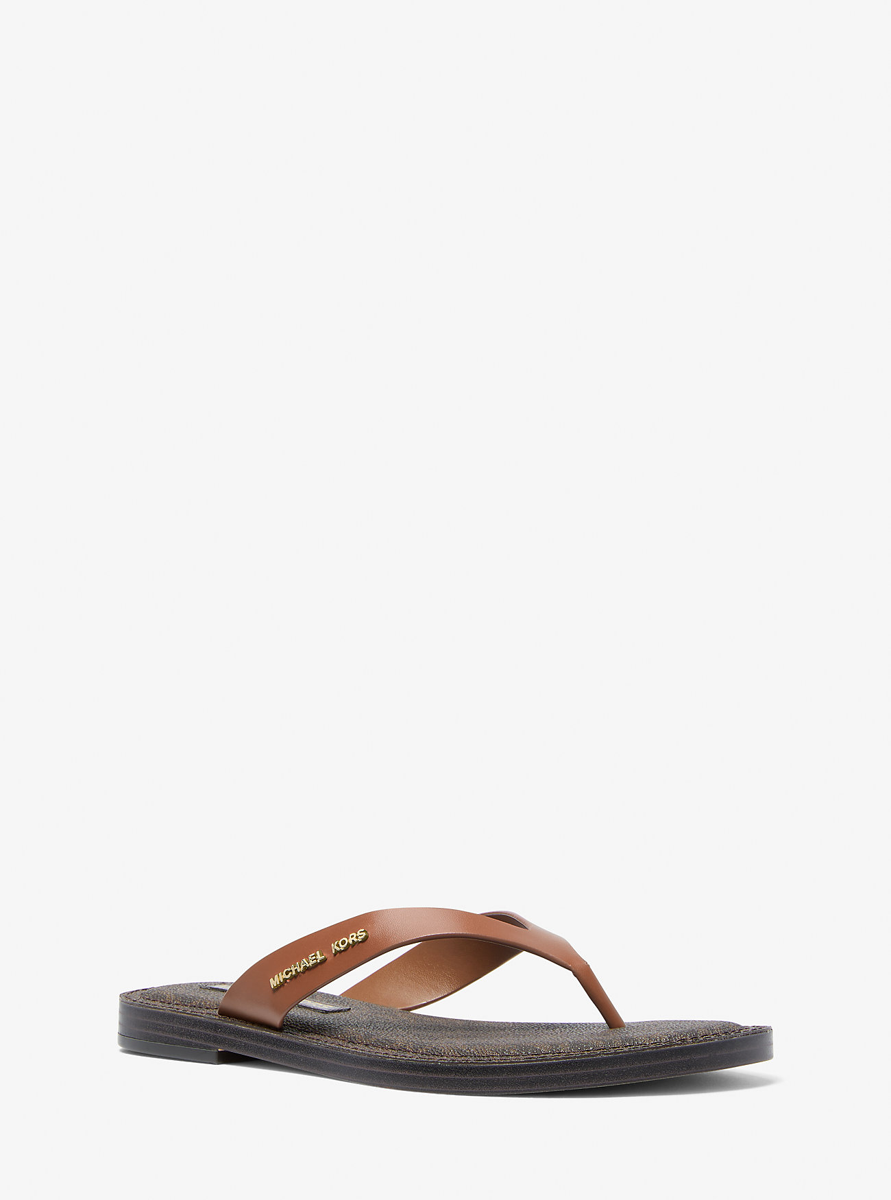 Koko Leather Flip Flop - LUGGAGE