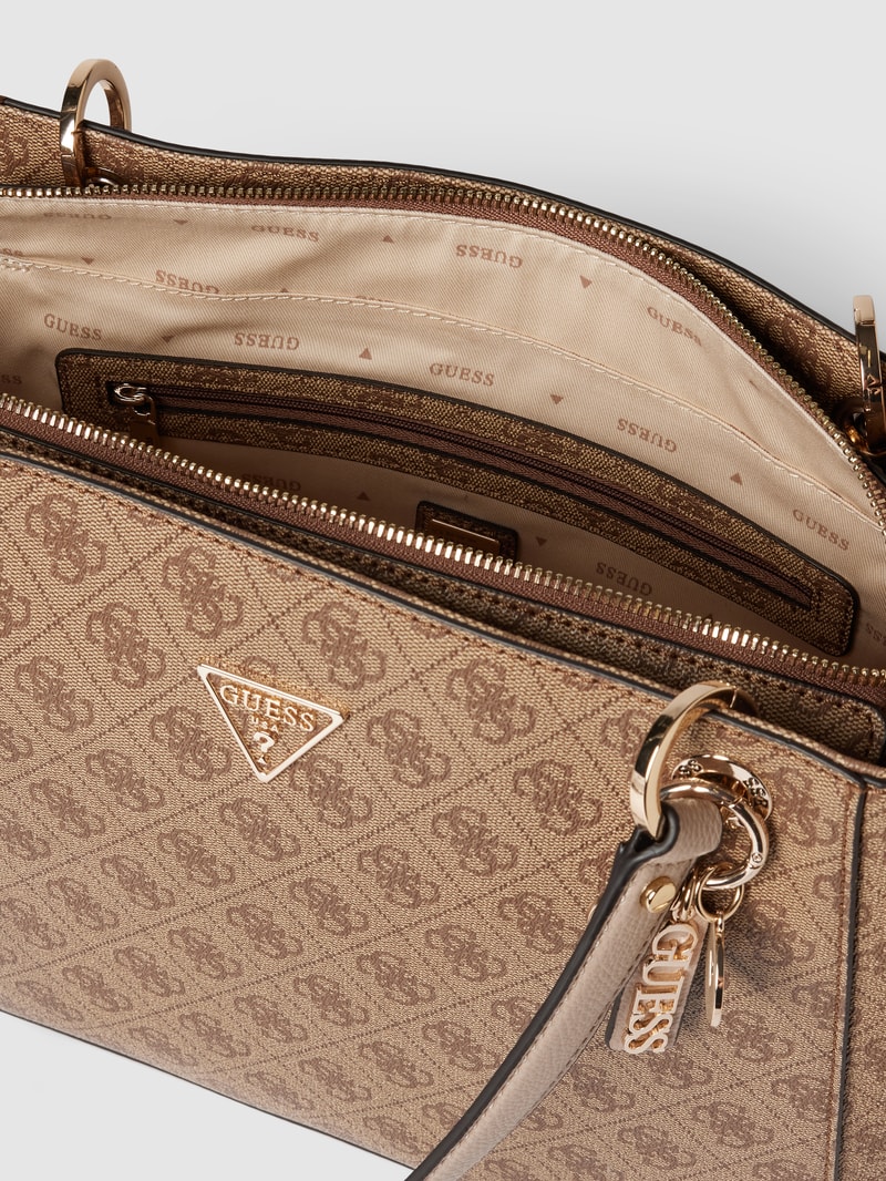 Shopper mit Label-Detail Modell 'NOELLE' in hellbraun
