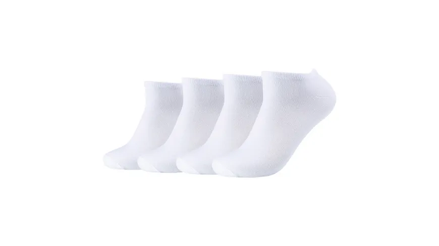s.Oliver Unisex Sneaker Socken Essentials Sustainable 4er Pack white