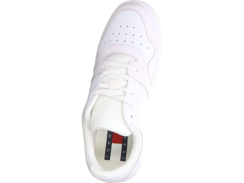 TOMMY HILFIGER Freizeit Schnürer weiss TOMMY JEANS RETRO BASKET