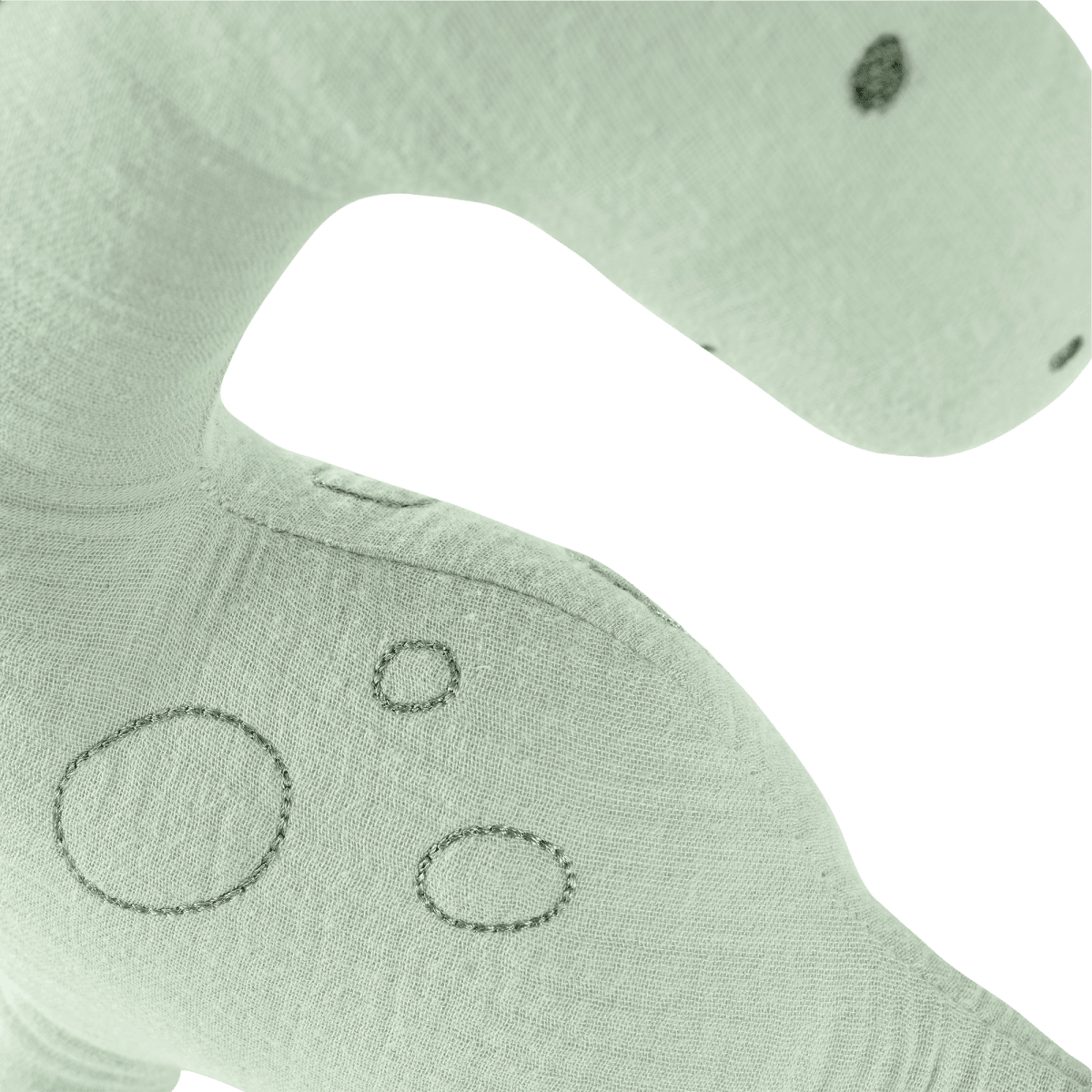 Spieltier Dino aus Musselin, grün, 1 St