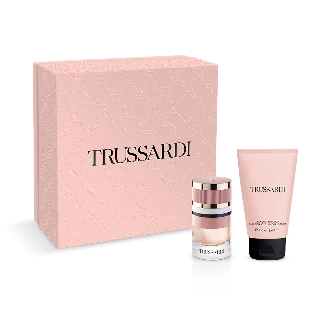 Trussardi Contemporary naisten lahjasetti – Eau de Parfum + Silk Body Emulsion - Naisten hajuvesilahjasetti, Eau de Parfum, Vartalovoide