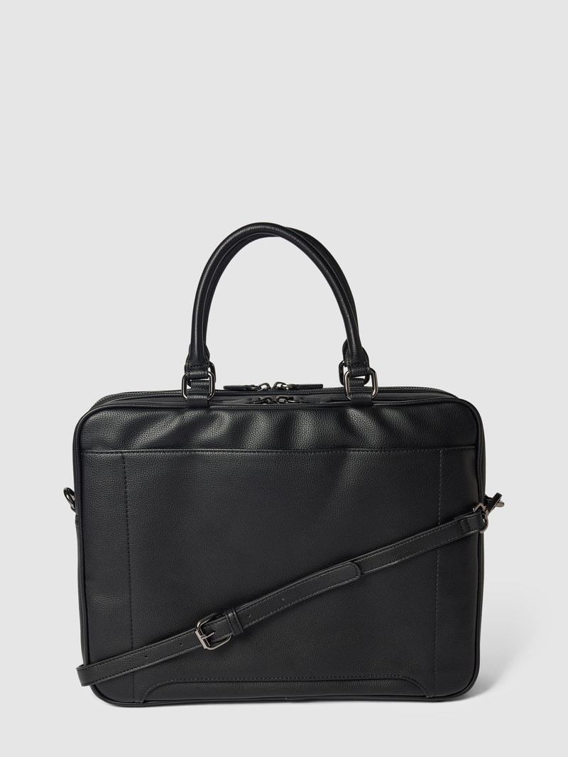 Laptoptasche in Leder-Optik in schwarz